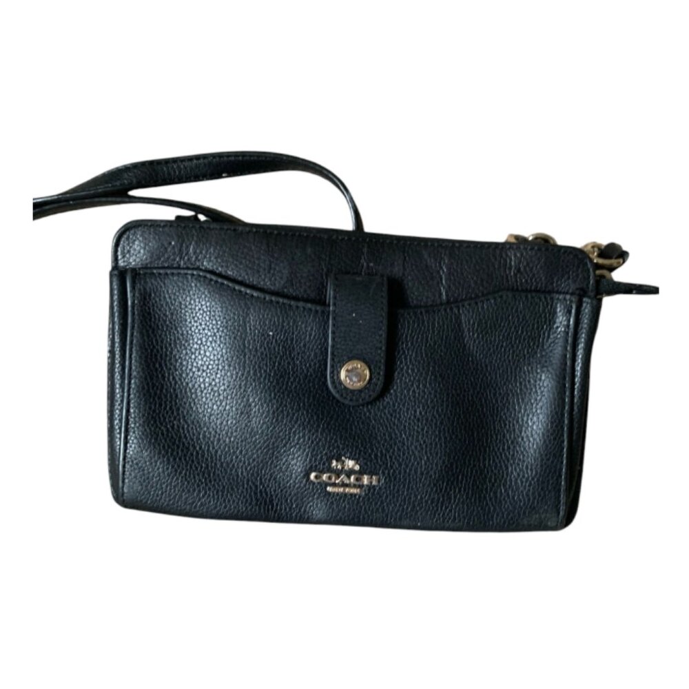 Coach Black Pebble Leather Crossbody
